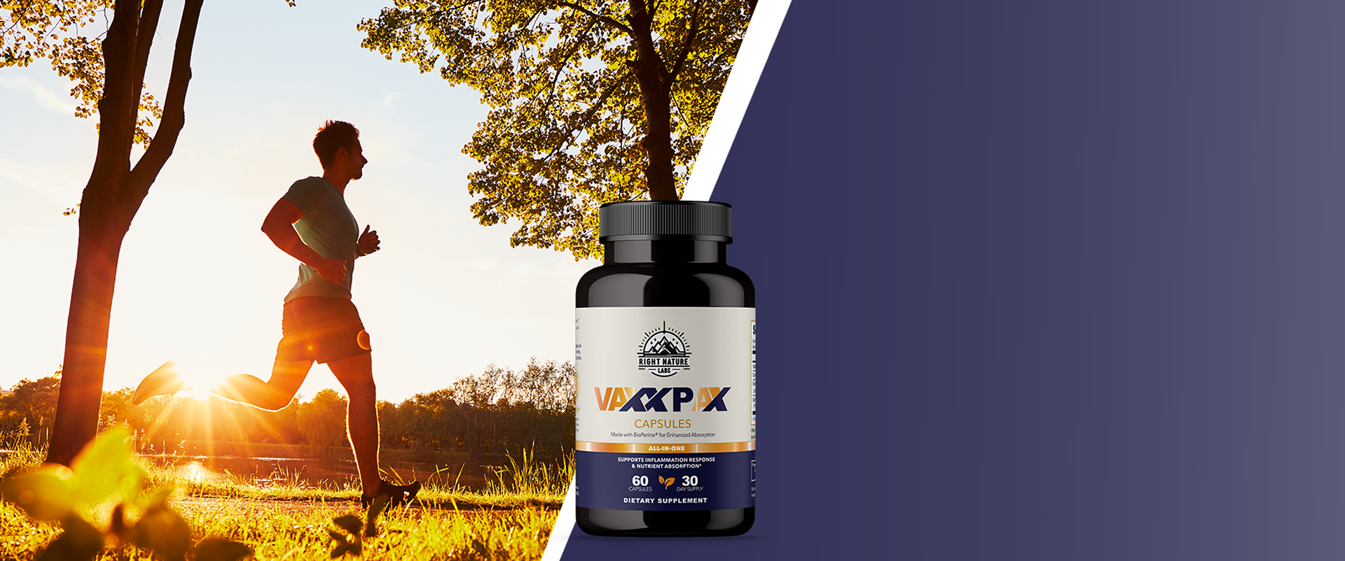 VaxxPax Healthy Jogger Sunrise Banner