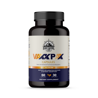 VaxxPax spike detox supplement bottle front view